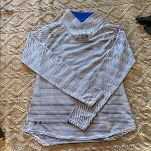 Under Armour Blue and White Striped Pullover